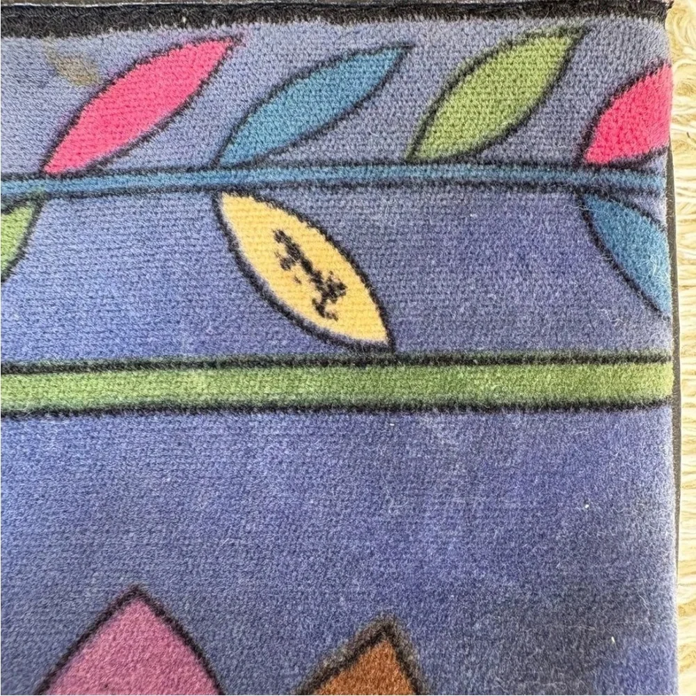 Emilio Pucci Vintage Clutch Bag Velour Blue Floral Patterned and Multicolor‎ Bag